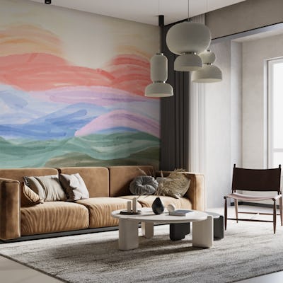 Soft Painted Horizon Landscape