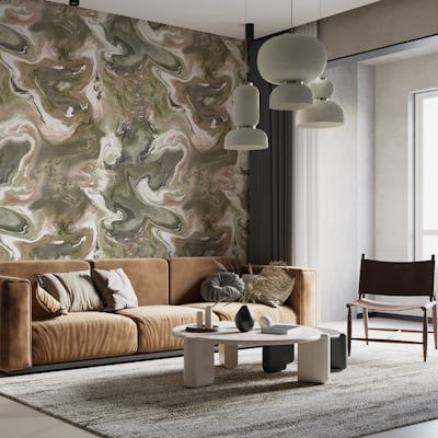 Earthy Marble Swirl