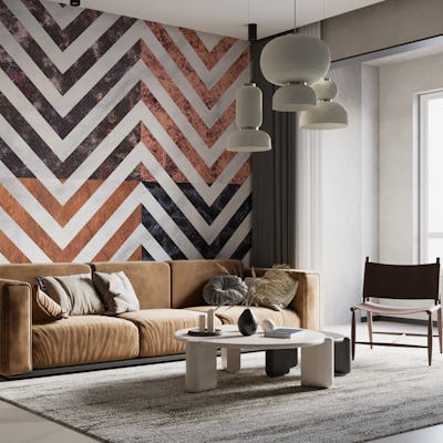 Chevron Marble Wall