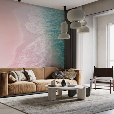 Blush Pink Turquoise Ocean 1a