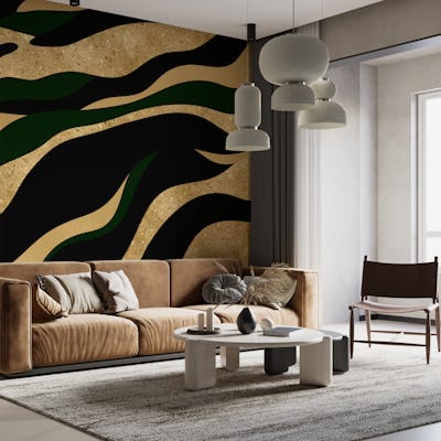 Golden Marble Glamour Wave