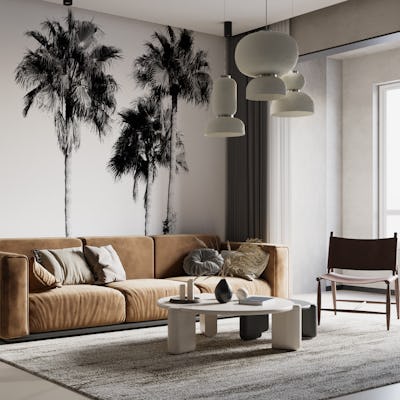 Palm Trees Black White Vibes 5