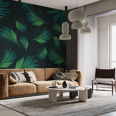 Tropical Night Palms Pattern 1