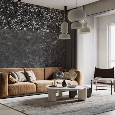Gray Black Glitter Concrete 1
