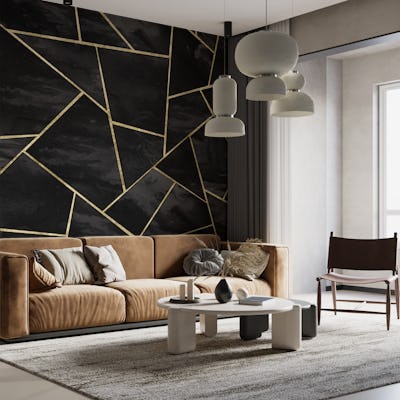 Black Ink Gold Geometric 1