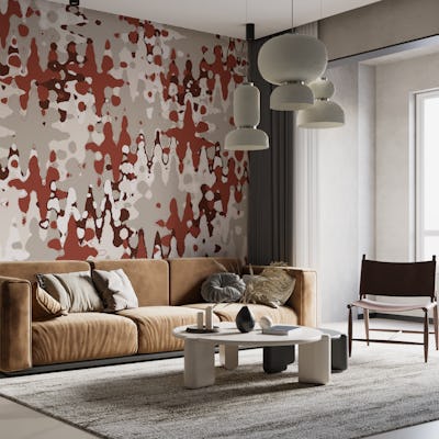 Liquid Beige Brown Pattern