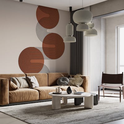 Copper Art Deco Space Geometry