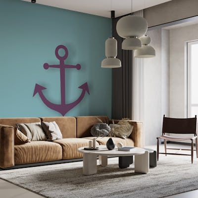 Mint green solid color anchor