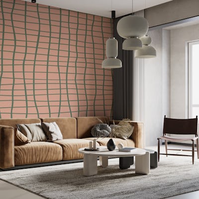 Grid Pattern Green Love