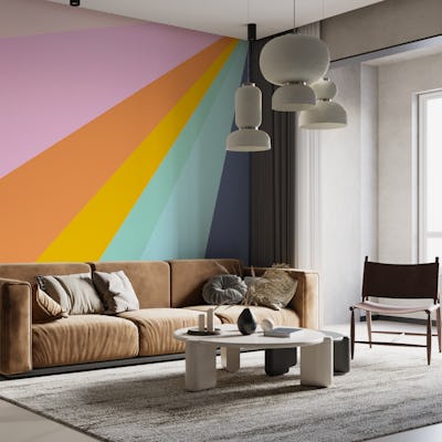 Colorful Retro Geometric Stripes