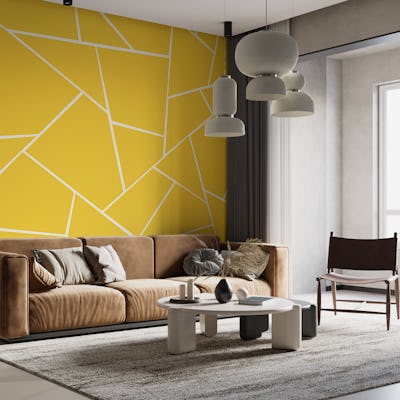Yellow White Geometric Glam 1