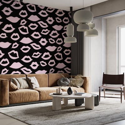 Blush Pink Lips Pattern Glam 2