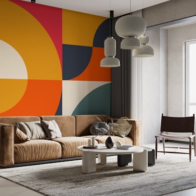 Geometric with Semi Circles 3