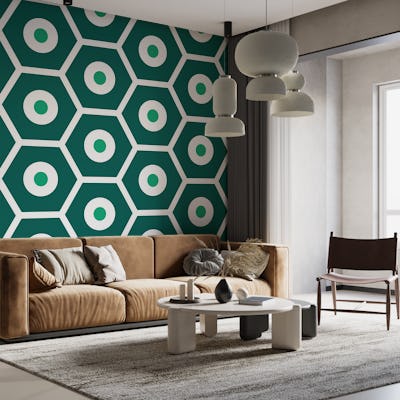 Diamond pattern in green color