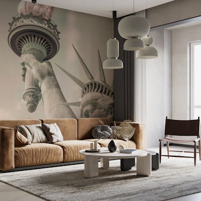 NYC Statue of Liberty - urban vintage style