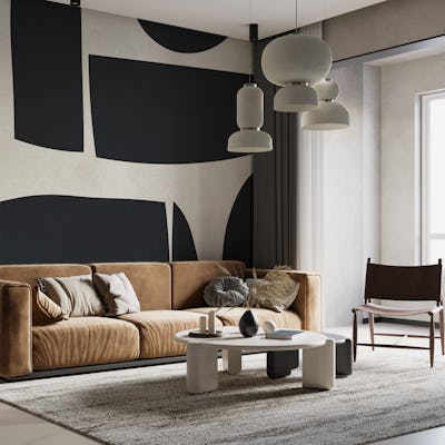 Black and Cream Geometric