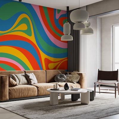 New Groove Colorful Retro Trippy Maximalist