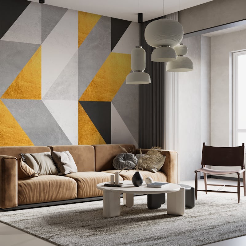 Gold and gray composition I