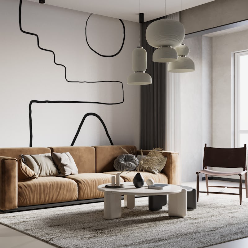 Abstract landscape lineart