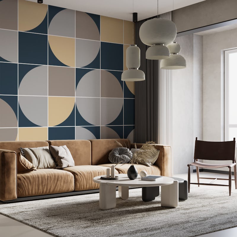 Retro mod abstract circle