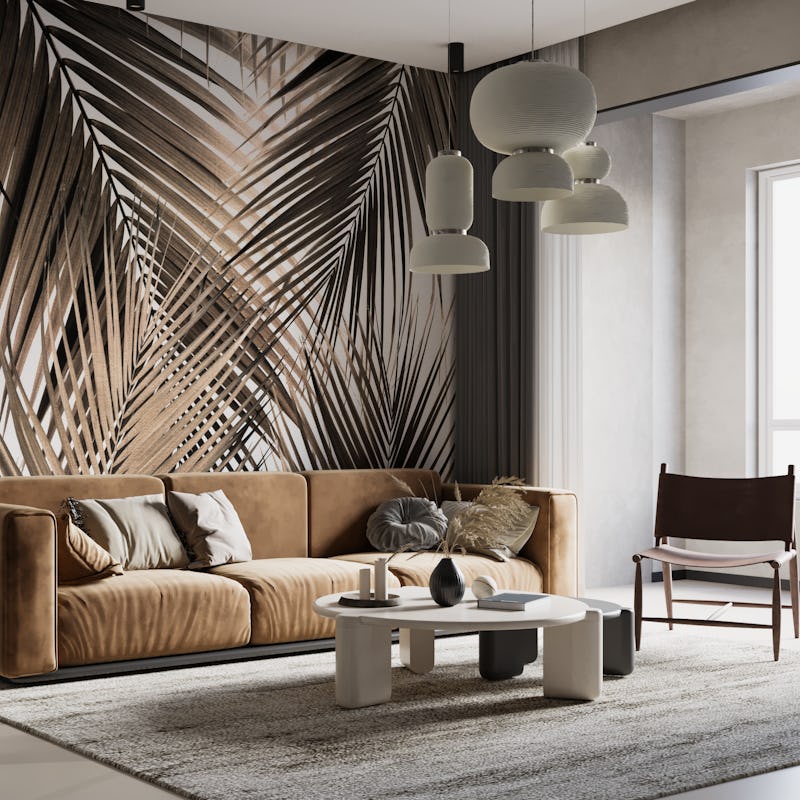 Golden Brown Palm Leaves 1