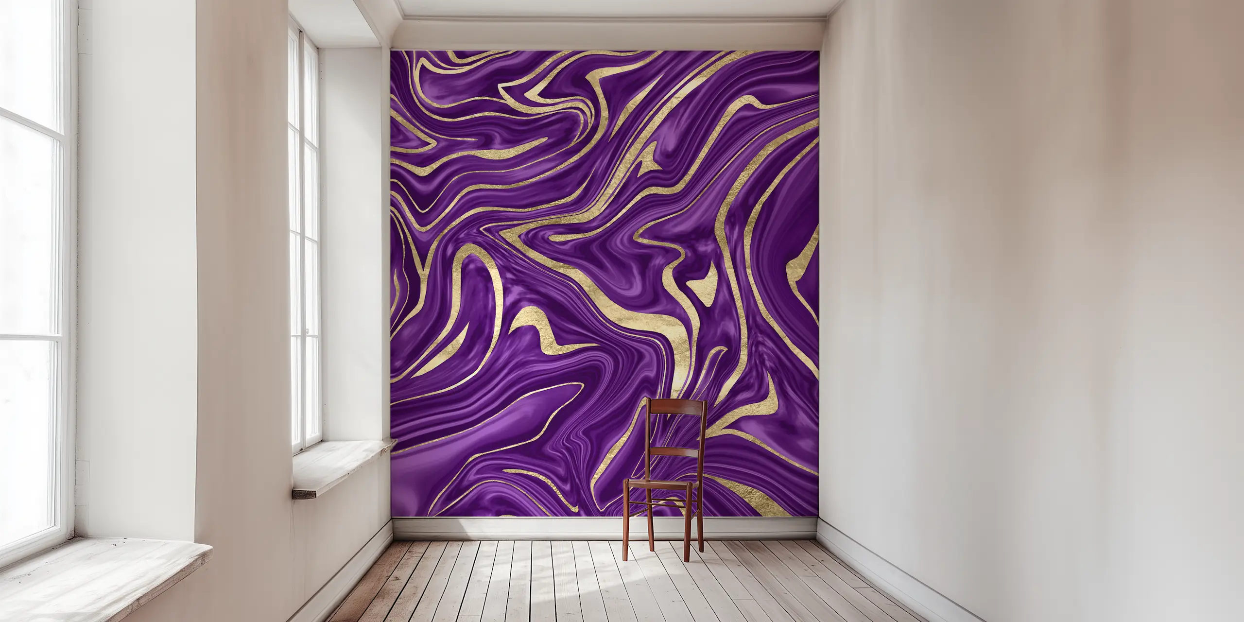 Purple Gold Marble Wallpaper for Modern Decor