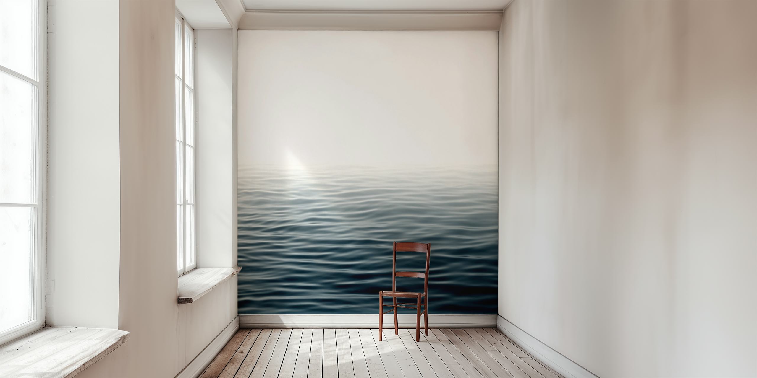 Tranquil blue ocean waves wallpaper