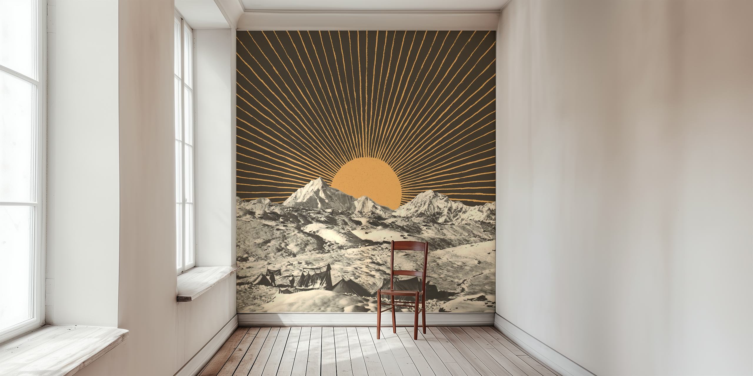 Mountainscape 6 wallpaper in a room