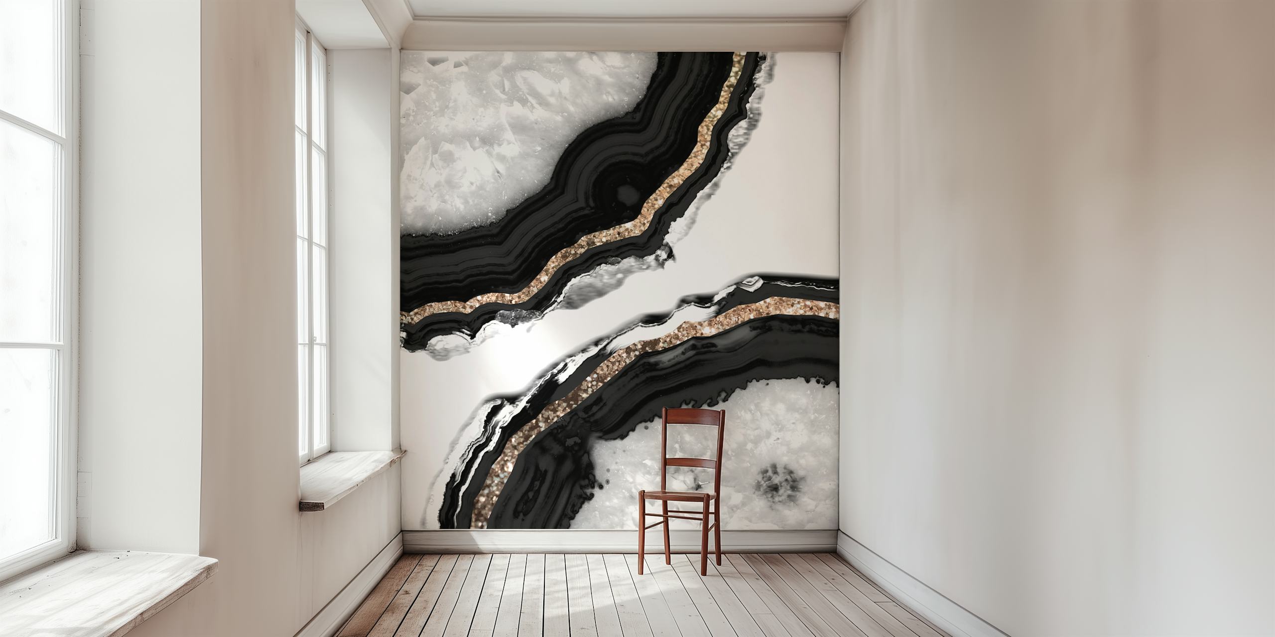 Agate Glitter Glam 2 behang in een kamer