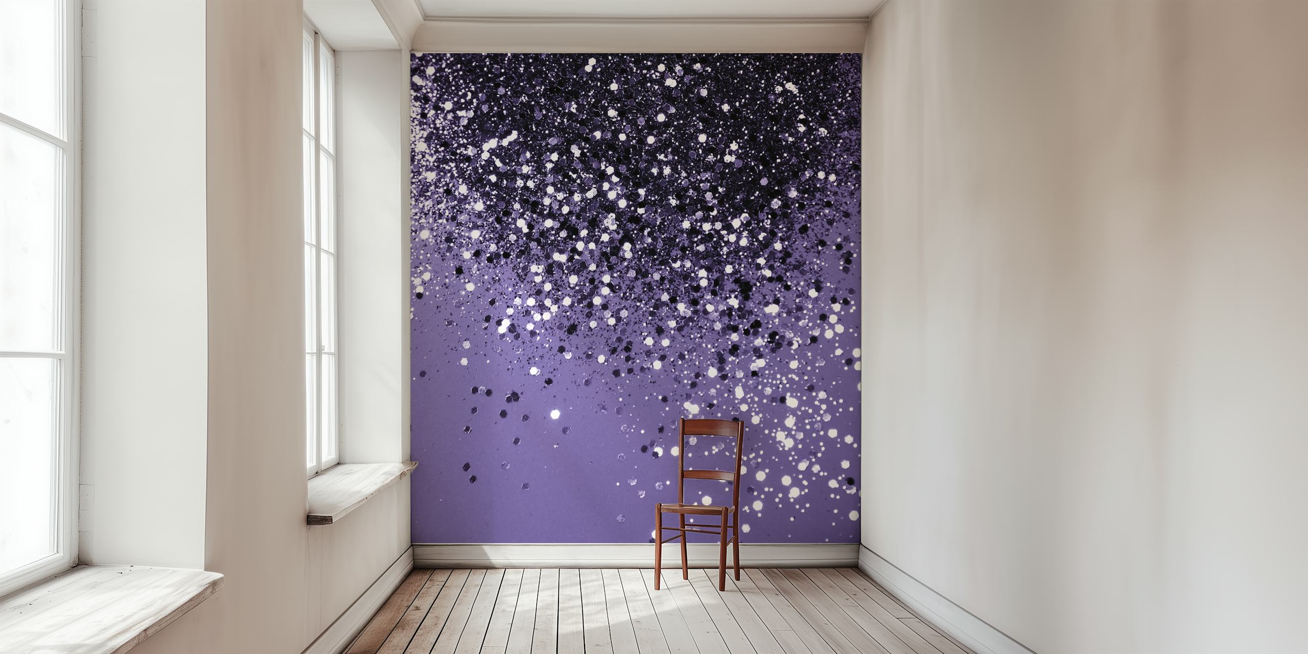 Ultra Violet Glitter Dream 2 Wallpaper In A Room