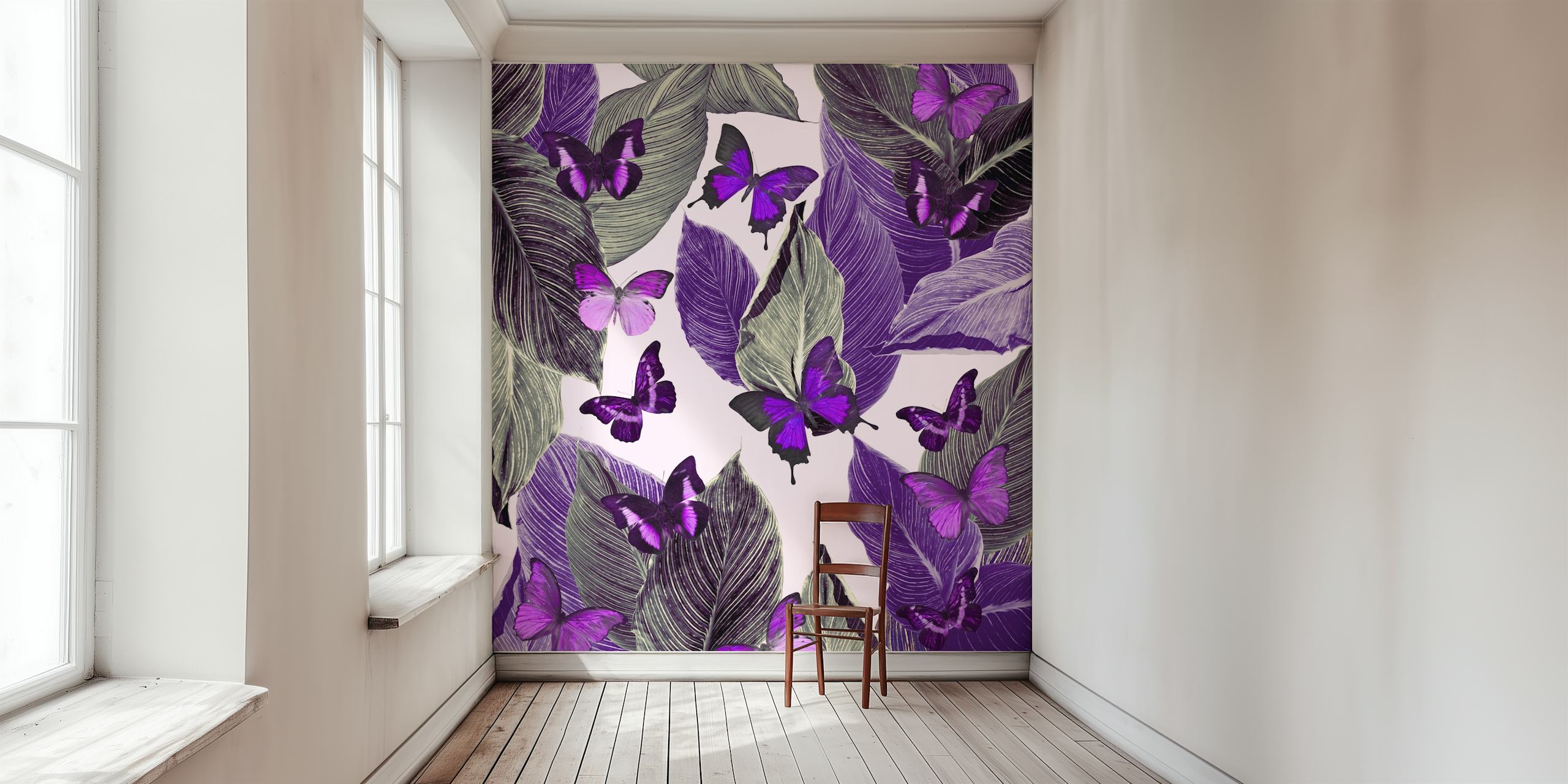 Butterfly Jungle Delight 3 wallpaper in a room