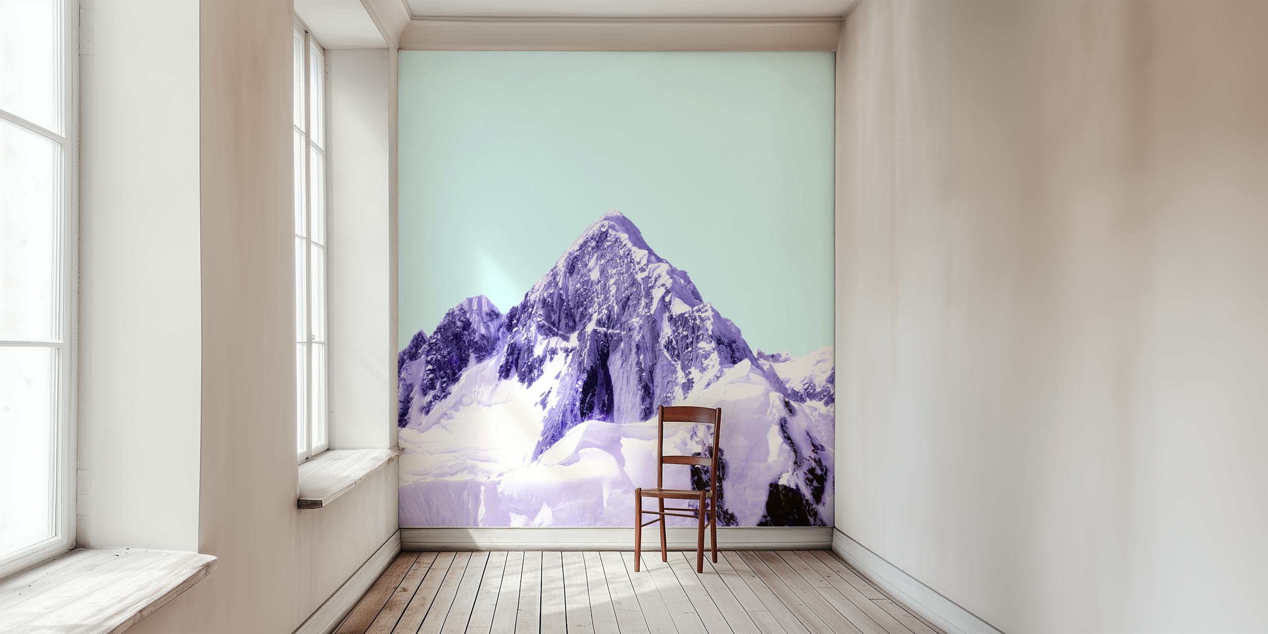 Papel De Parede Mountain Em Uma Sala De Estar