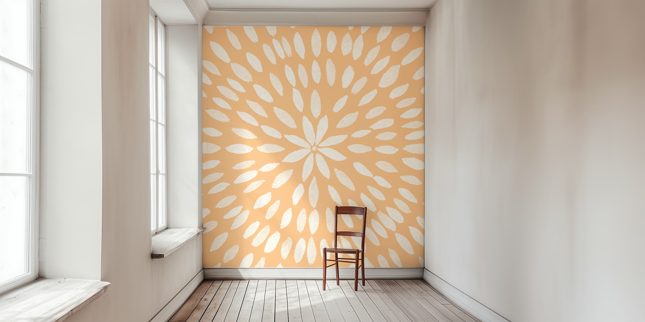 Mandala Flower 6 wallpaper in a room