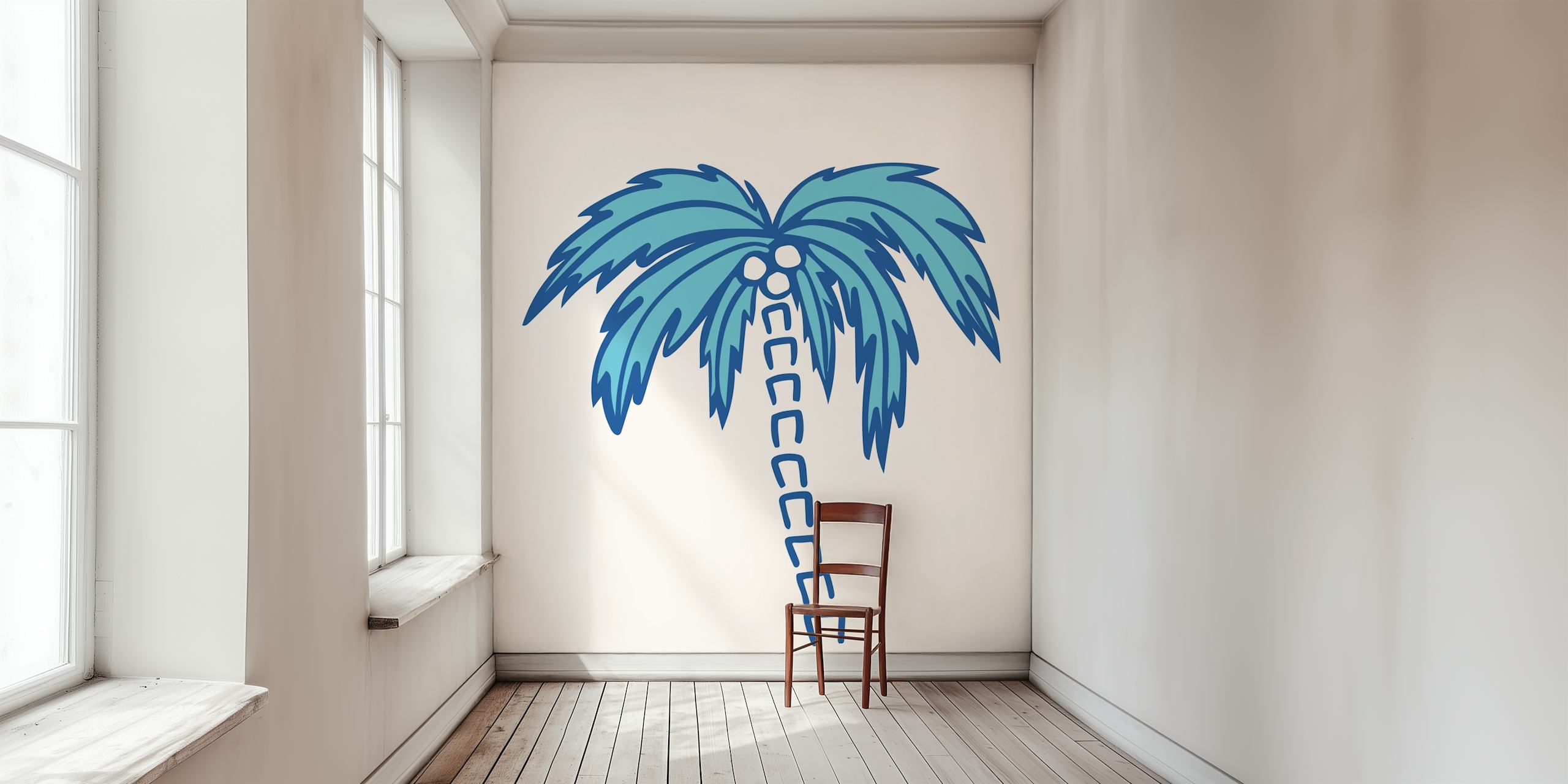 Tapeta Tropical Palm Oasis v pokoji