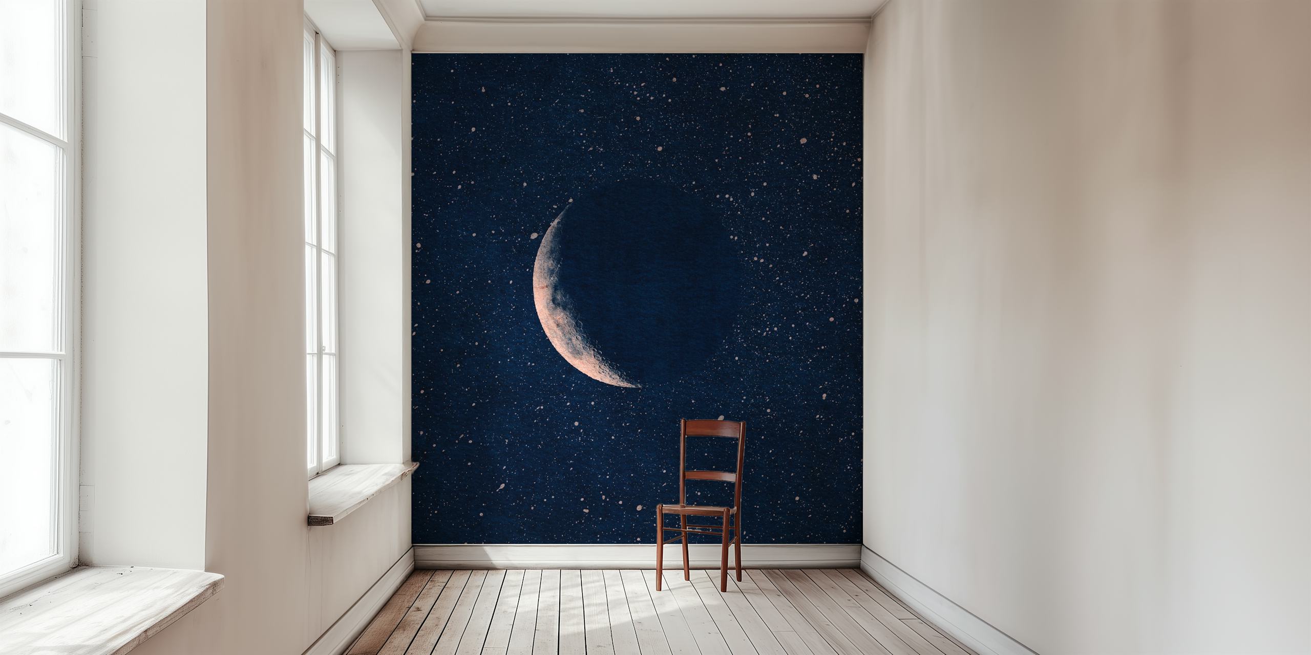 Crescent Moon tapet i ett rum