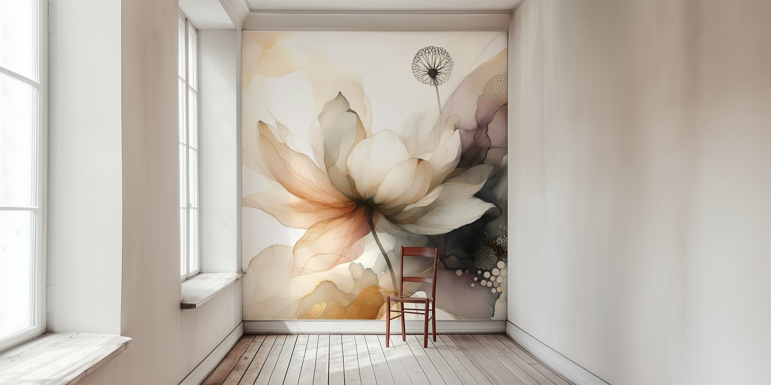 Lotus Botanica Dream behang in een kamer