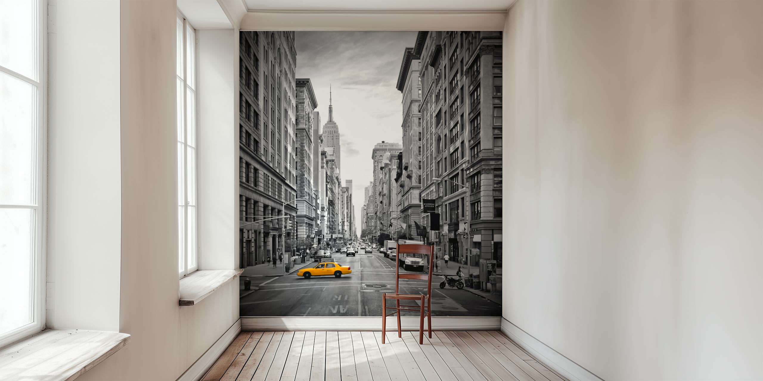 Murale Dettagliatamente Illustrato Di New York City Fifth Avenue