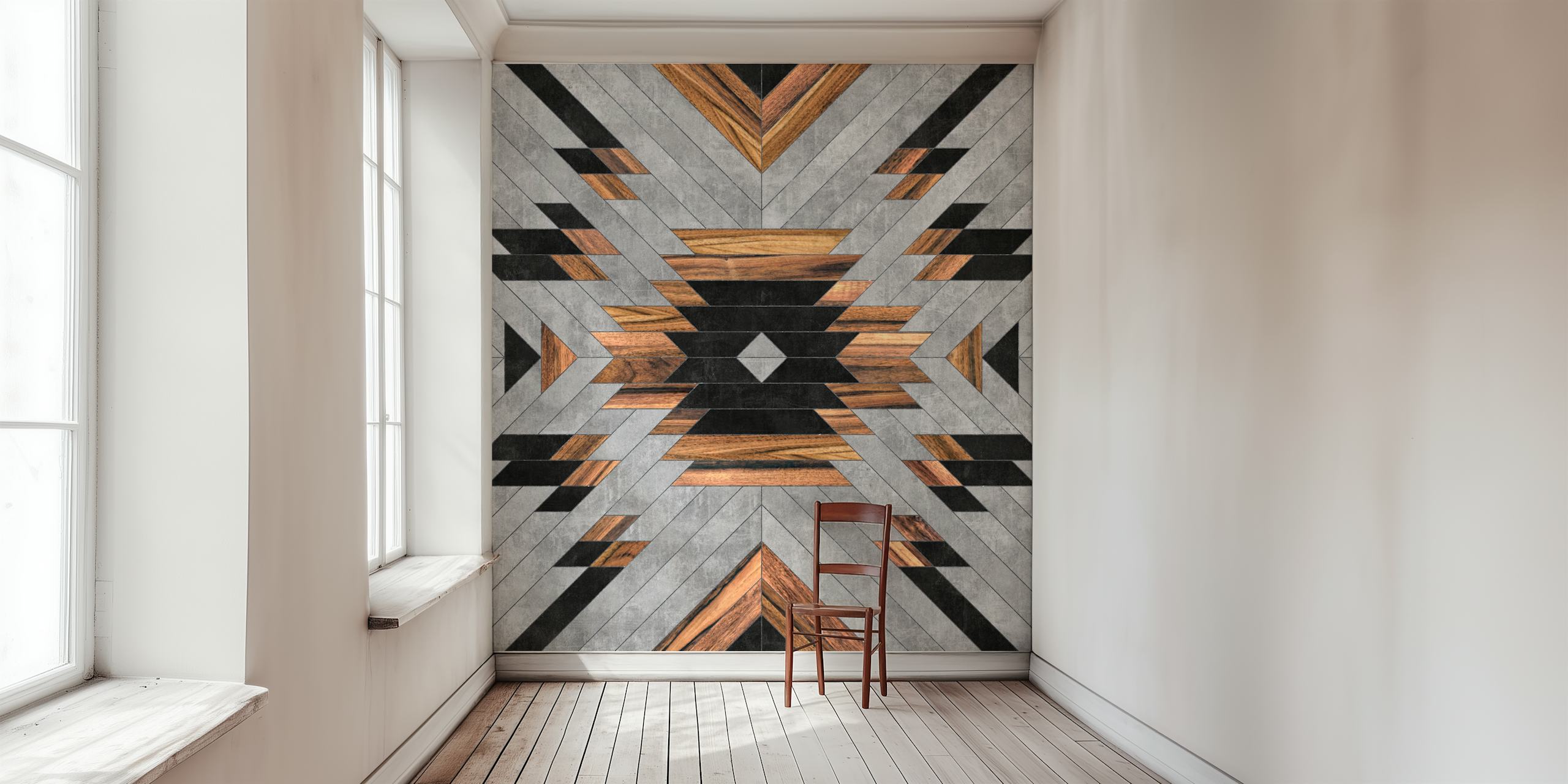 Urban Tribal Pattern No 6 tapetti huoneessa