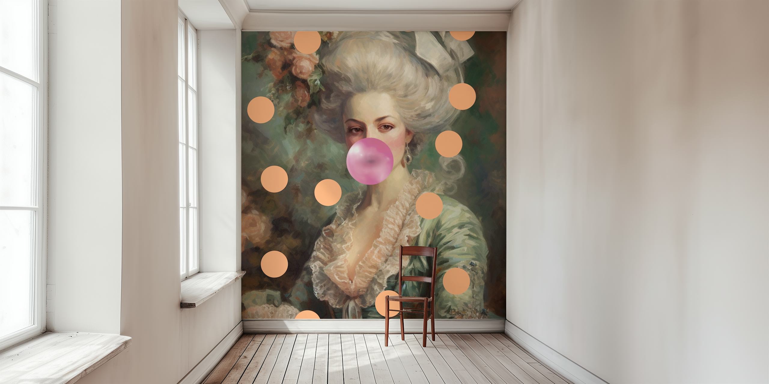 Bubblegum Marie Antoinette Delight tapetdesign