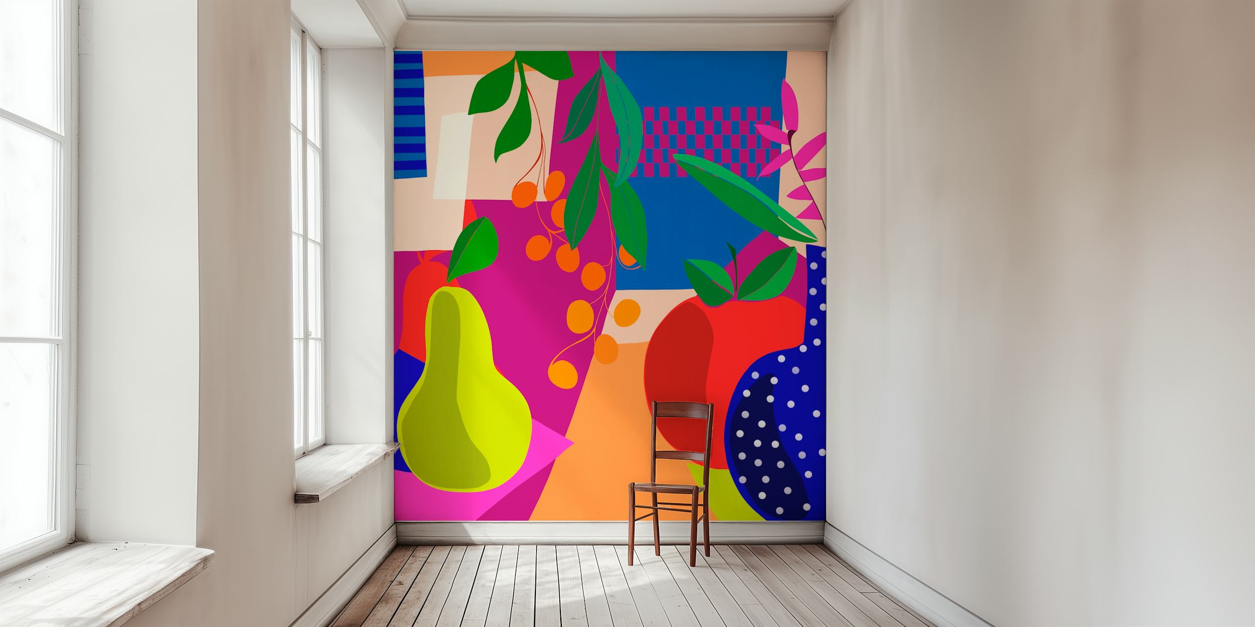 Vibrant Fruit Harvest tapetti huoneessa