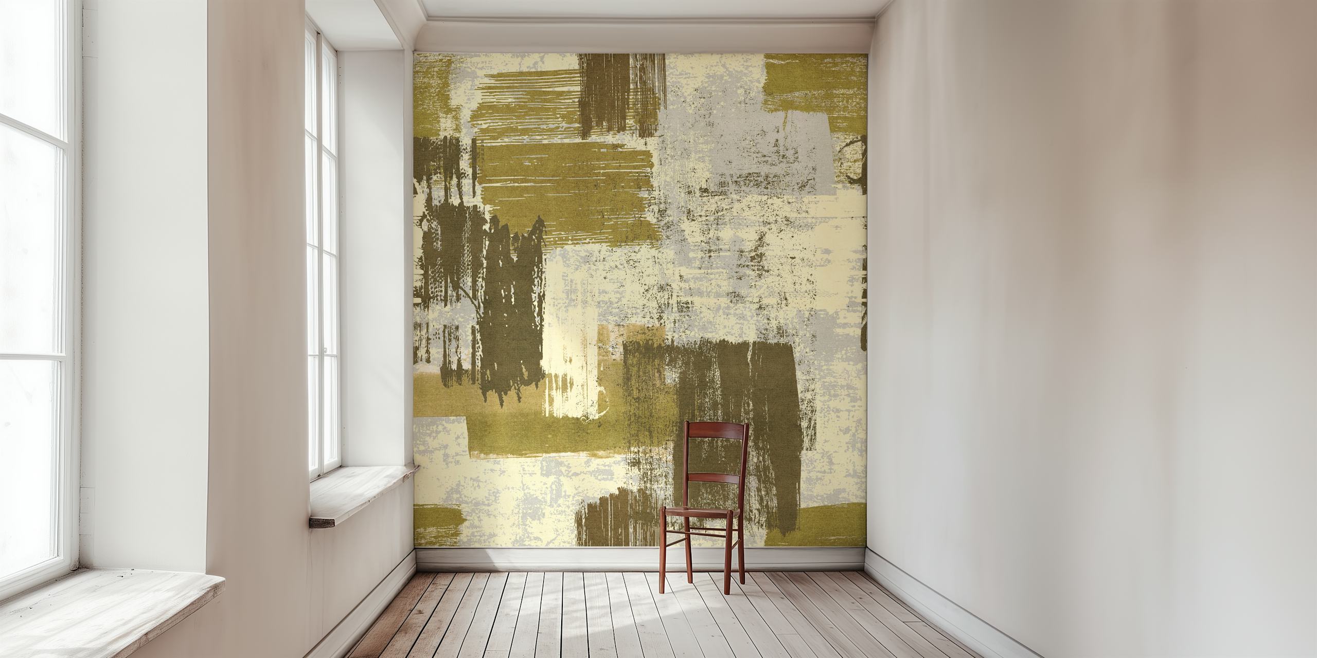 papier peint Rustic Brush Strokes dans une pièce