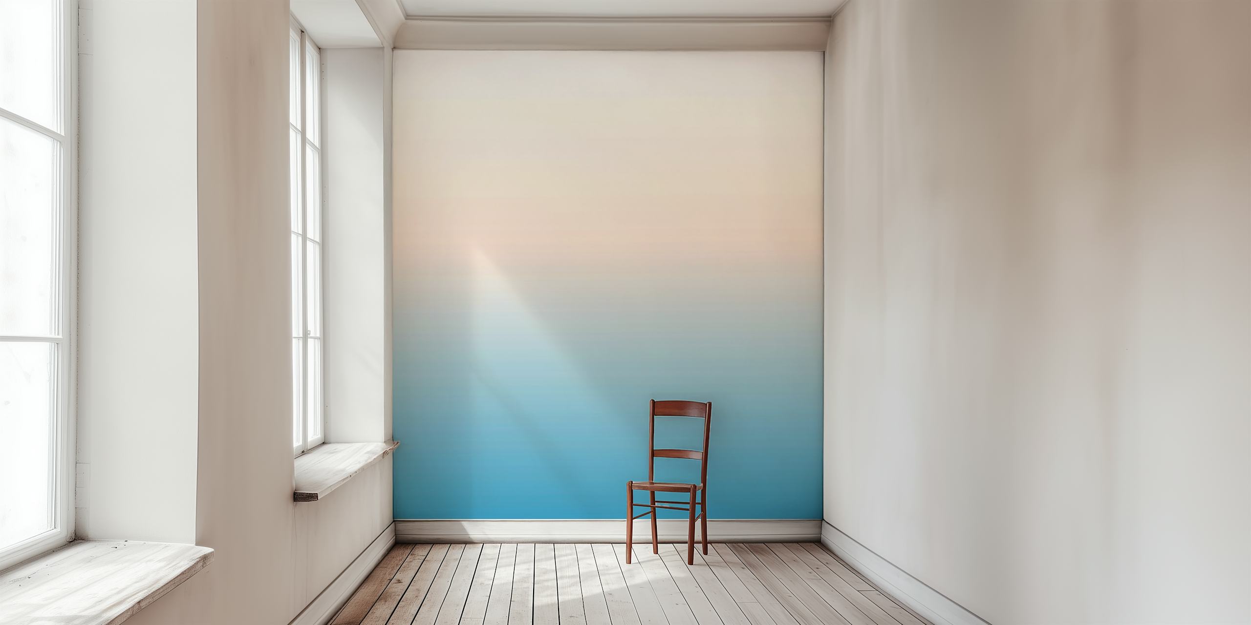 Gradient wallpaper featuring soft blue and peach hues