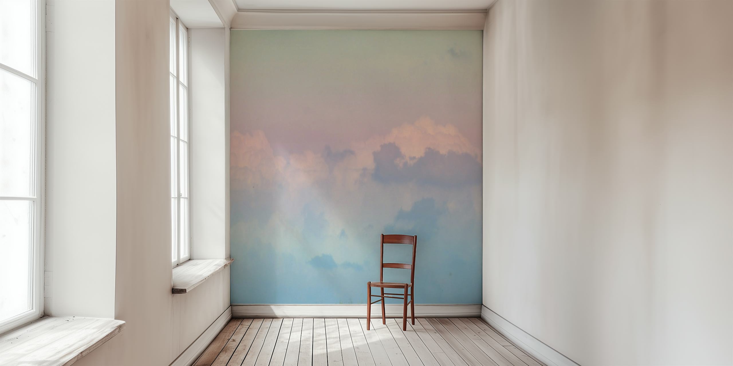 Dreamy Cloudy Sky wallpaper in a room