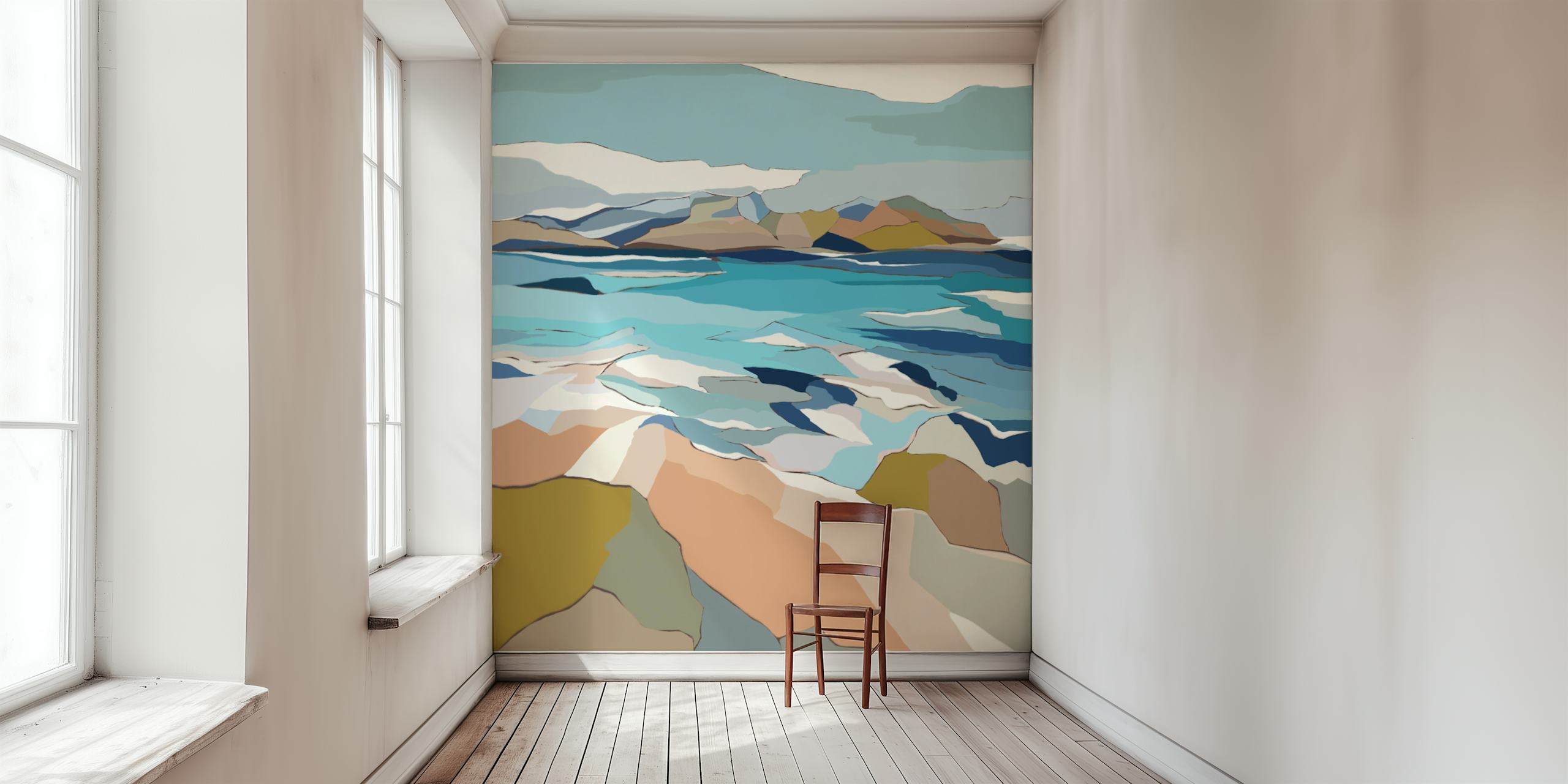 Vibrant Mountain Serenity tapeta w pokoju