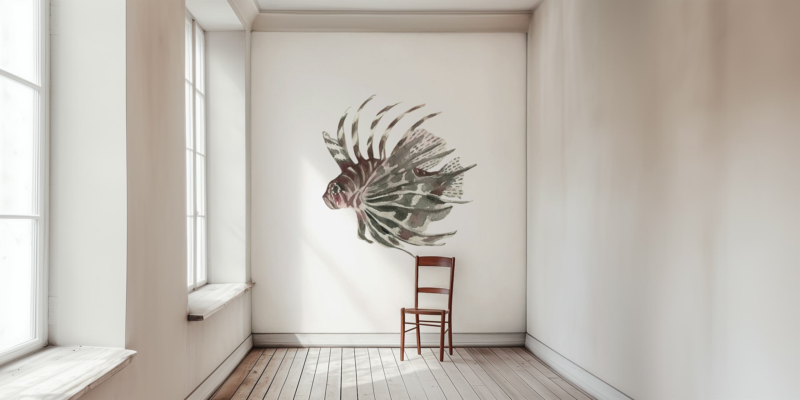 Σχέδιο ταπετσαρίας Lionfish σε ένα δωμάτιο