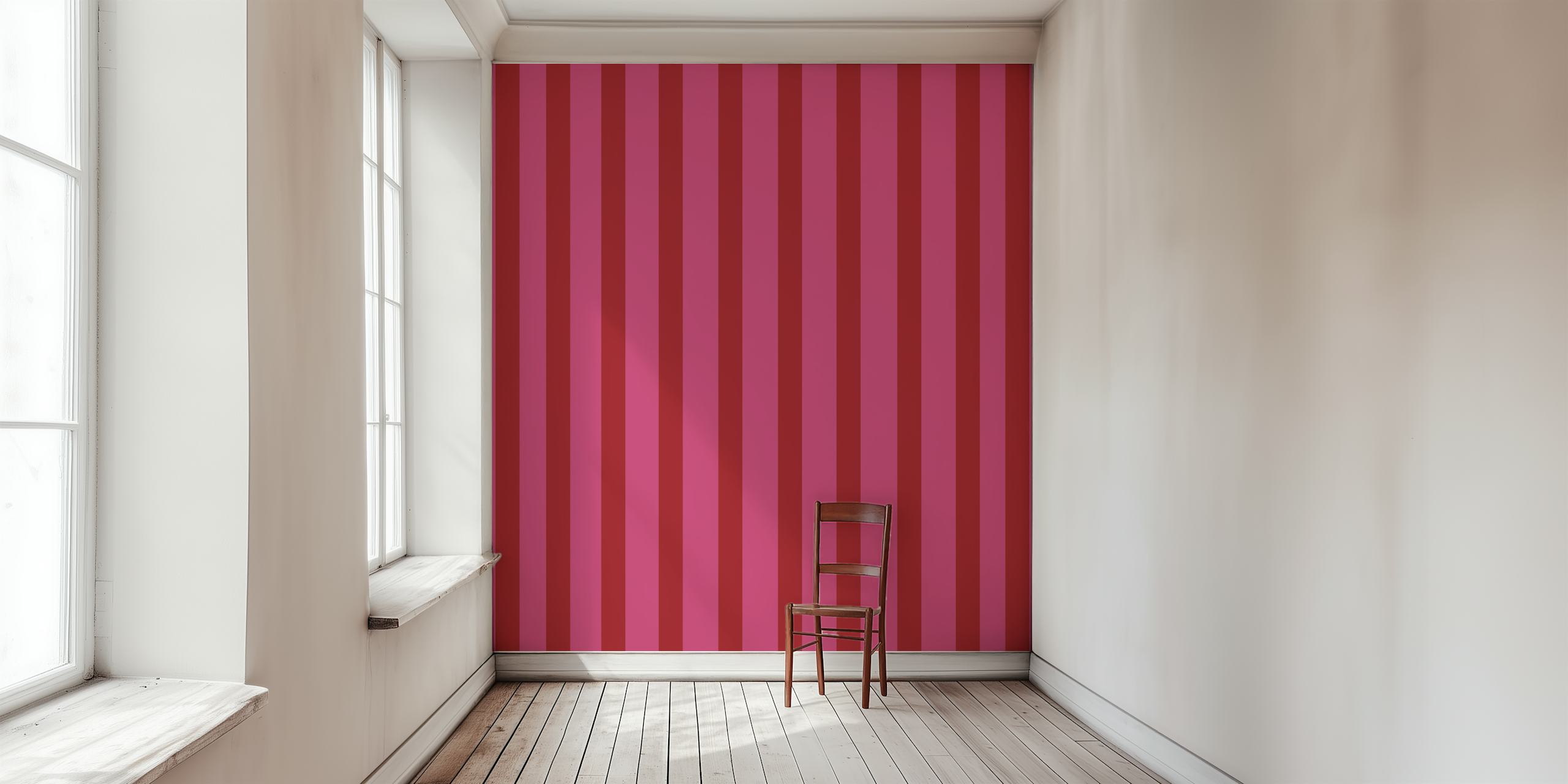 Striped Red Delight tapet i et rom