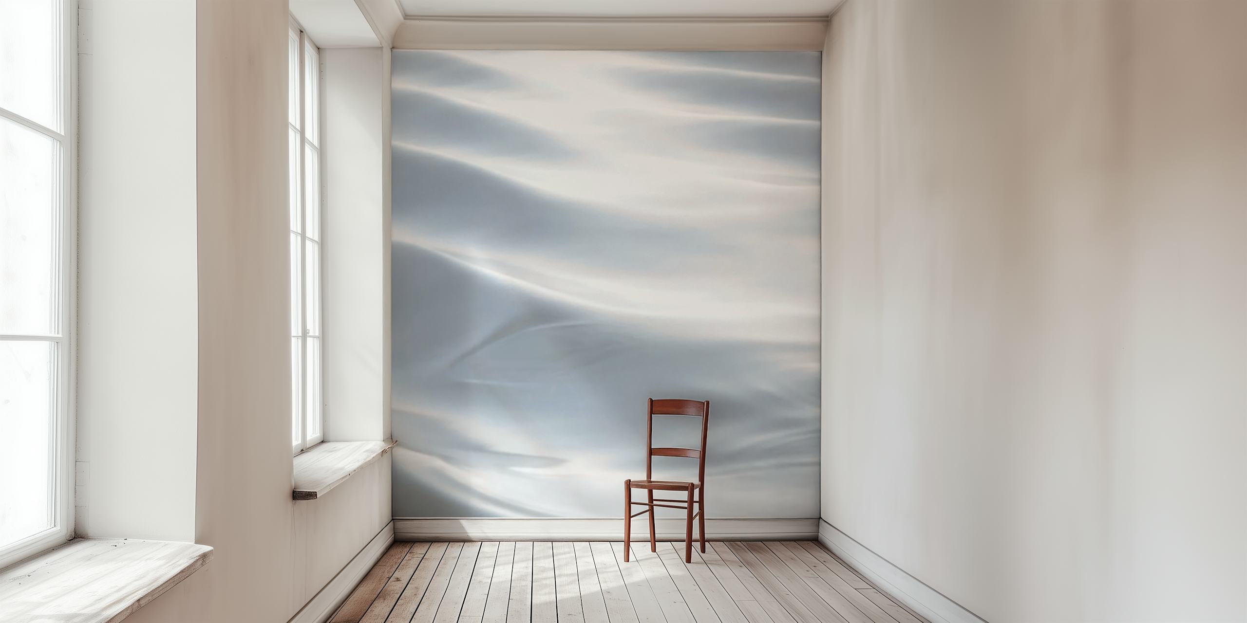 Soft silver ocean wave ripples wallpaper