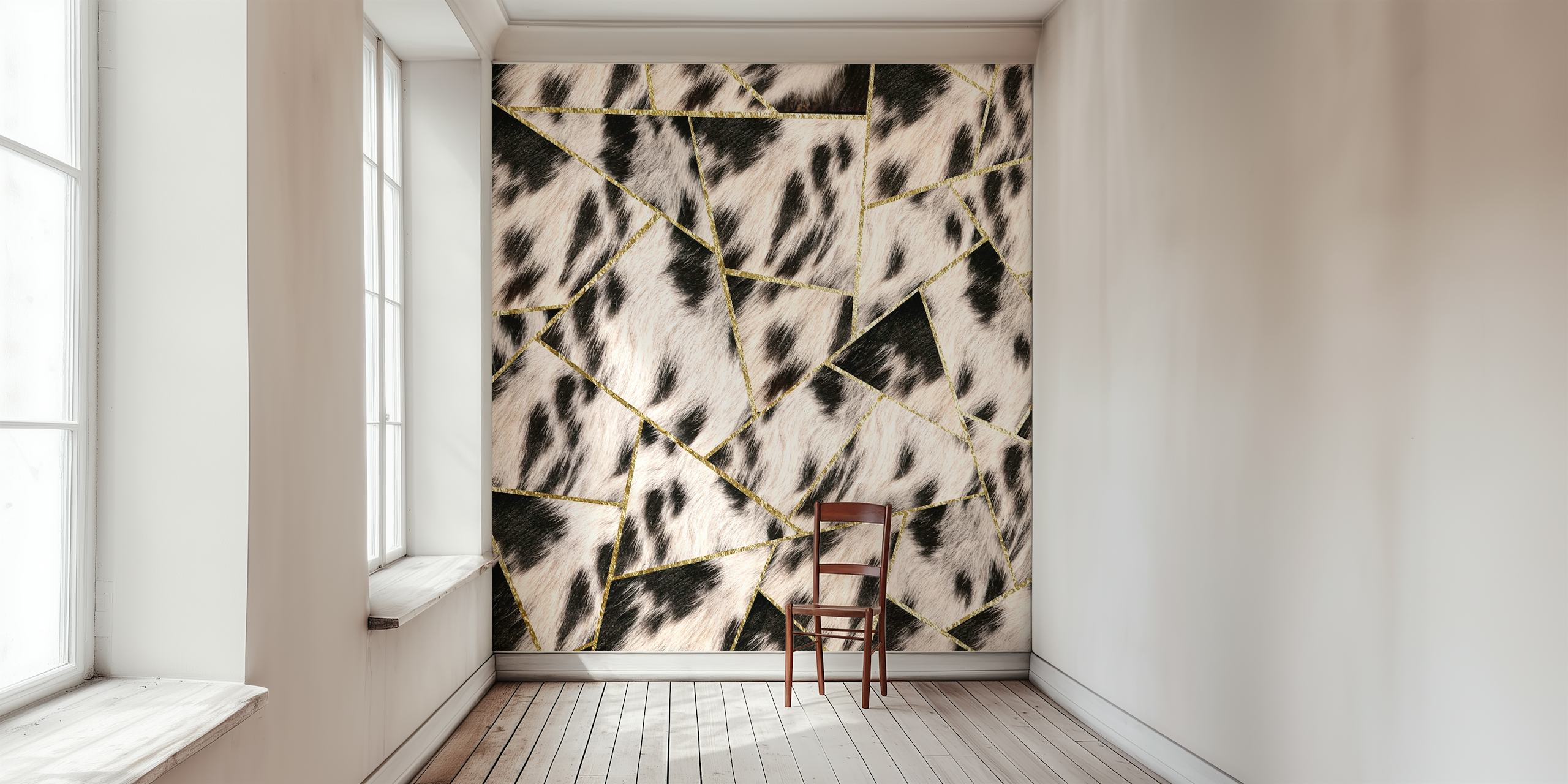 Animal Fur Gold Geo Glam 1 dans une pièce moderne
