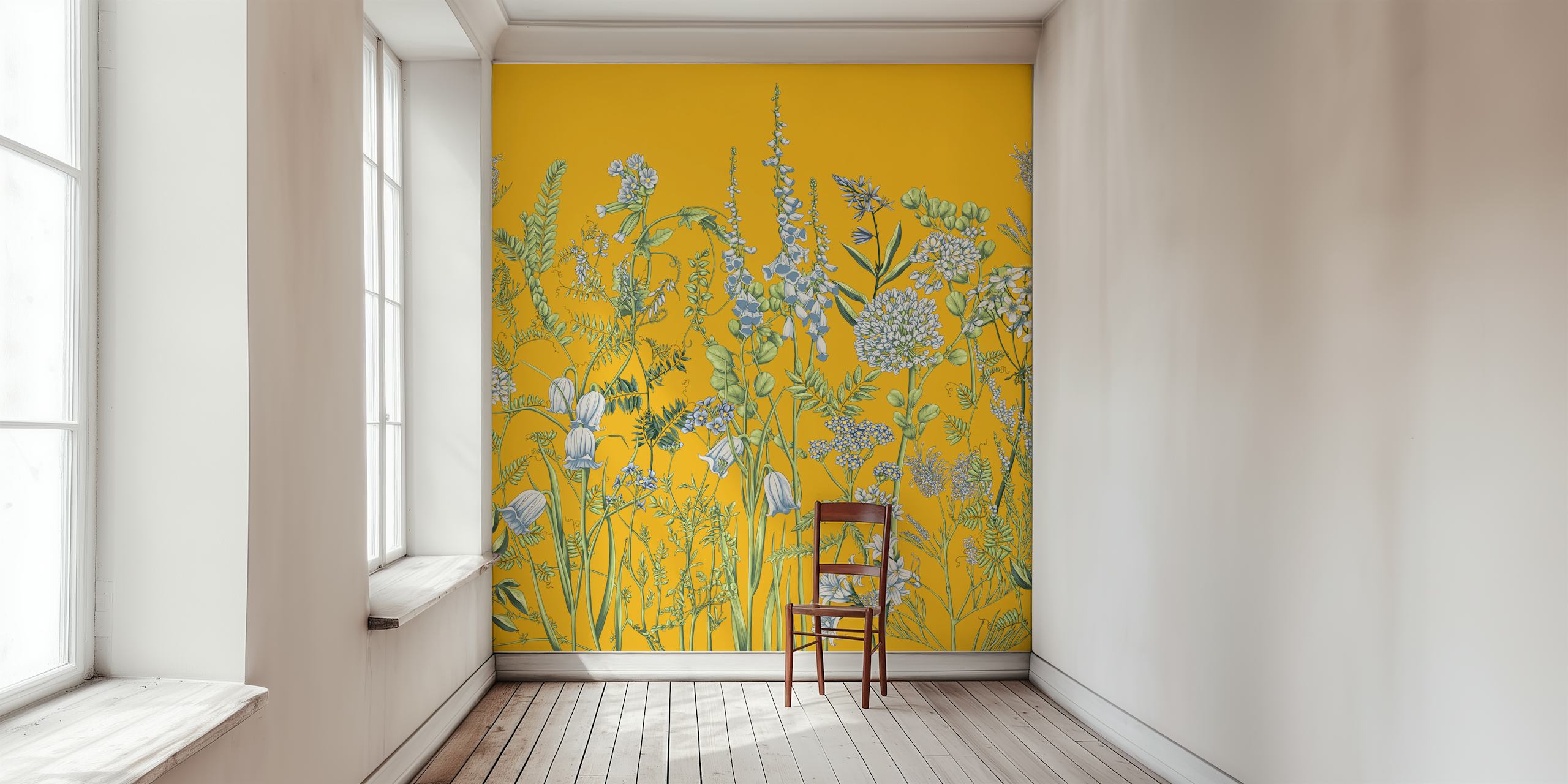 Botany 2 kukkatapetti huoneessa