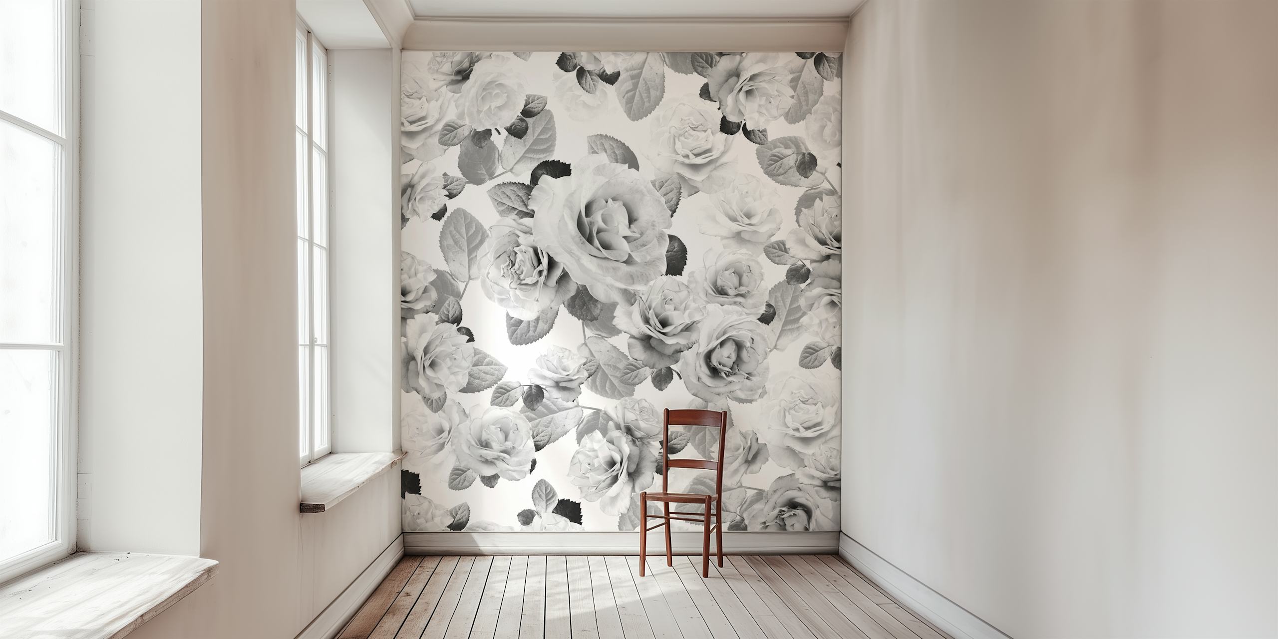 Vintage Rose Glam 5 wallpaper in a room